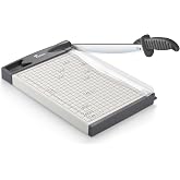 Firbon 12 Inch Metal Guillotine Paper Cutter, Heavy-Duty Paper Trimmers | 12-Sheet Capacity, Inch &amp; CM Scales, Safety Lock Design, Straight Cut Cardstock, Photos &amp; Scrapbooking, Home &amp; Office Use