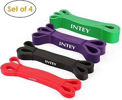 INTEY Bandas de Resistencia, 4pcs Bandas Elasticas de Fitness, de ...