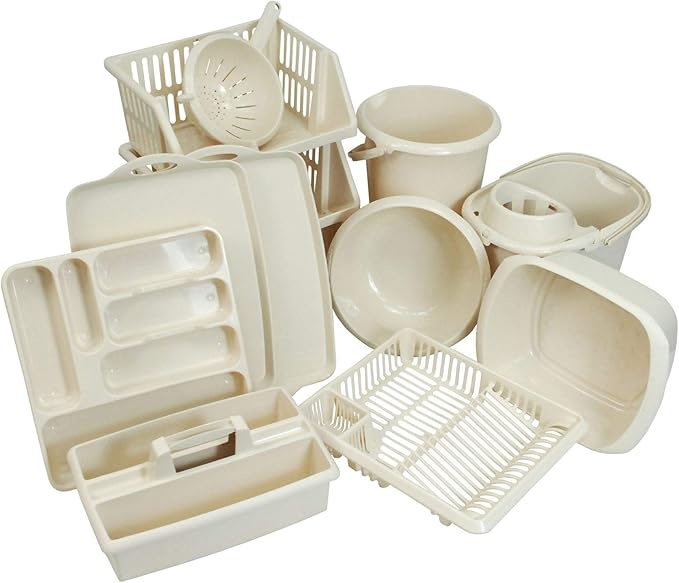 CrazyGadget® 11PC Kitchen Essentials Bumper Plastic Kitchen Starter