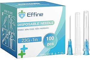 Careach 100Pack 23 Gauge 1 inch Needle, Lab Dispensing Accessories, Measurement, Refilling Inks