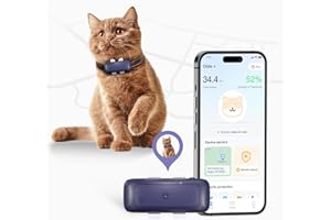 SEEWORLD P1 GPS Dog (6.5 lbs+) Tracker - Pet GPS Location Tracker for Anti Lost No Distance Limited, Waterproof, Real Time Tracking & Smart Activity, Fit All Pet Collars,Black