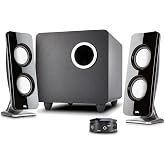 Cyber Acoustics CA-3610 2.1 Multimedia Speaker System with Subwoofer, 62 Watts Peak Power, Strong Bass, Perfect for Music, Movies, and Games