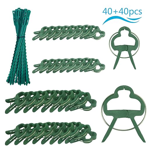 ZERHOK Clip jardín plástico 80pcs Pinza Planta Cadena injerto ...