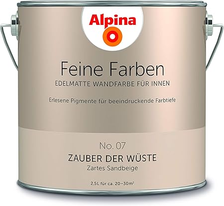 Alpina 2 5 L Feine Farben Farbwahl Edelmatte Wandfarbe Fur Innen No 7 Zauber Der Wuste Zartes Amazon De Baumarkt