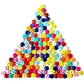 MauSong Round Resin Mini Tiny Buttons 6mm Sewing Tools Assorted Mixed Color for Decorative Button Scrapbooking Garment DIY Handmade Ornament 2 Holes Buttons 200Pcs