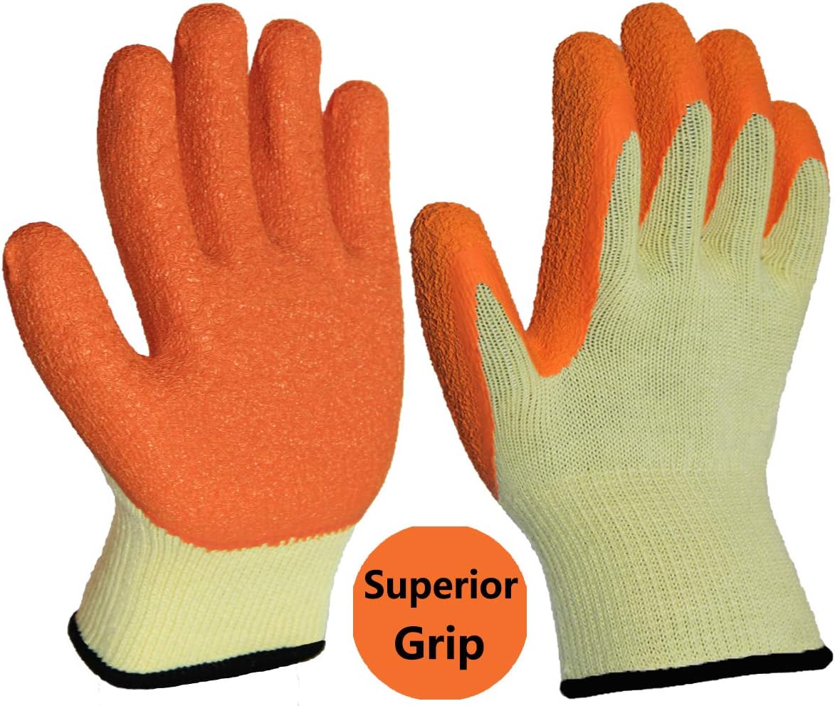 2 Pairs Superior Grip Garden Work Gloves for Women and Men, Comfortable Durable for Gardening Construction Restoration Multi-Purpose: Clothing