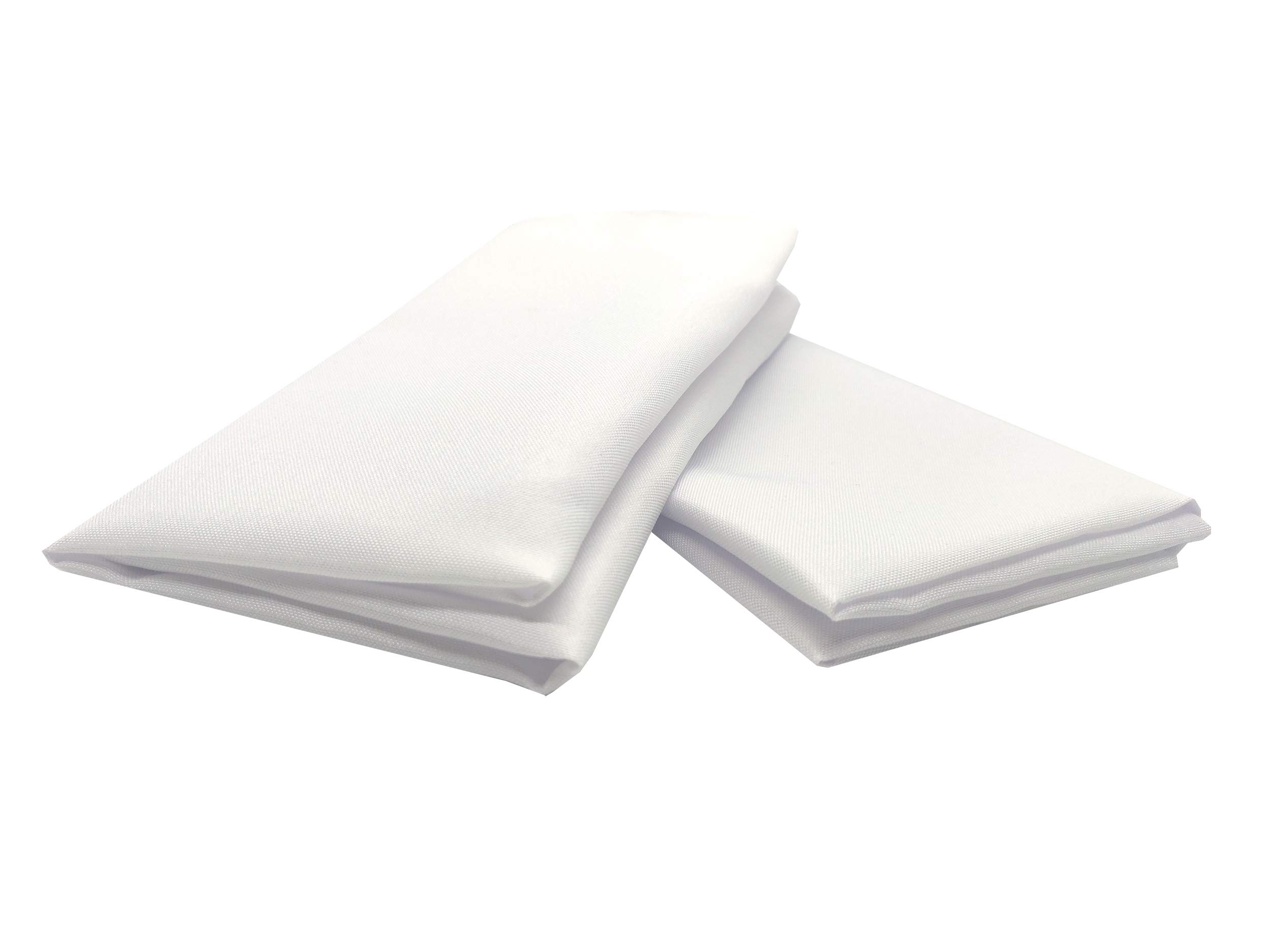 Table_Linen 10 pcs Square Polyester Tablecloth Napkins 19'' x 19'' (48cm x 48cm) For Wedding Dinner Restaurant Linentablecloth (WHITE)