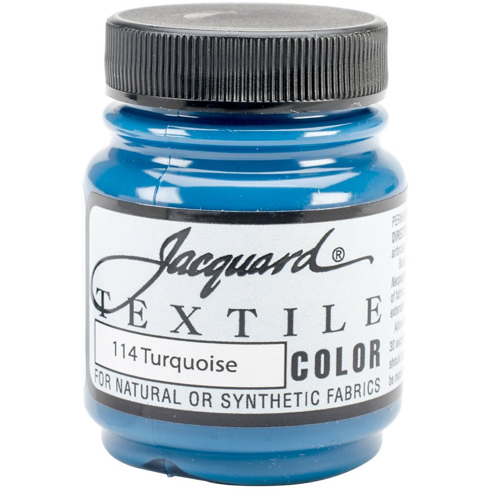 Jacquard Products Turquoise-Textile Color Paint, Acrylic, Multicolour, 66.5 ml (Pack of 1)