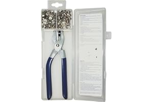 Seasense Fastener Snap Kit 73 Piece with Tool, Silver/Blue (SS-SMS-5001554)