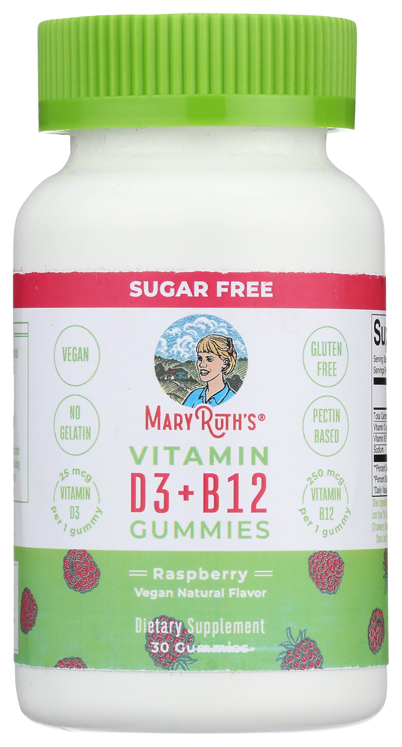 Sugar Free Vitamin D3 + B12 Gummies (Strawberry)