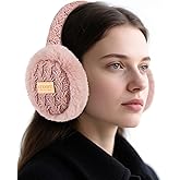 KEYJOYS Ear Muffs for Winter Women Cold Weather, Adjustable Fluffy Folding Earmuffs, Cute Ear Warmers Outdoor Ear Covers