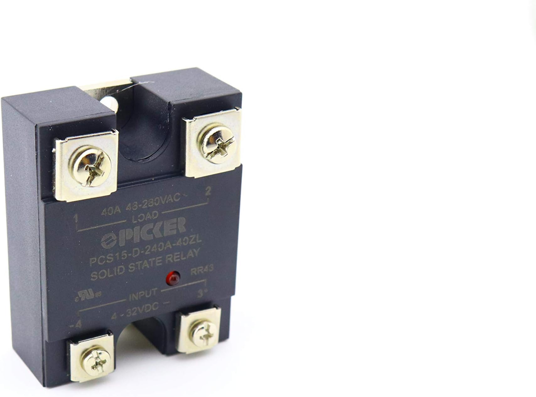 PCS15-D-240A-40ZL | 40 Amp, 48-280 VAC Zero Crossing | UL Rated | 4-32 VDC Input | Hockey Puck Solid State Relay with LED | Cross: Carlo Gavazzi RM1A23D25; Crouzet 84134910; Panasonic AQA611VL