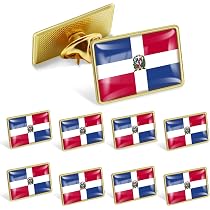 Pin Metálico Con Bandera De República Dominicana - Detalle Esmaltado, 1.9x1.6 Cm