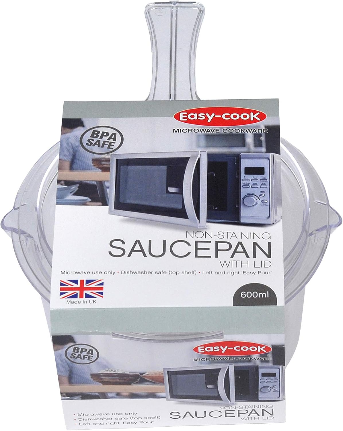 Easy Cook Microwave Sauce Pan, Clear Amazon.co.uk Kitchen & Home