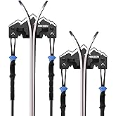 Hikeen Ski Wall Rack for Garage - Ski Wall Mount Storage Rack Fits Any Ski,Garage Organization & Space-Saving Winter Gear - Durable Ski Rack for Wall Display 2Pack