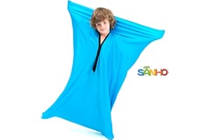 SANHO Sensory Sock Body Sock,Medium,Perfect for Children with Sensory Processing Disorder,Updated Version,Bright Blue