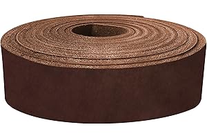 ELW 9-10 oz (3.6-4mm) Latigo Leather Belt Grade Straps & Strips | Size: 2.5"x50" (6.4x127cm) | Whiskey Tobacco | Full Grain C