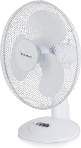 Signature 16” Desk Fan 3 Speed Oscillating White S40010 view 2
