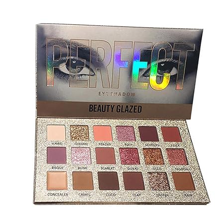 Schimmer Matt Lidschatten Palette, 12shage 18 Farben Glitzer Matt Mineral Pigment Lidschatten Palette