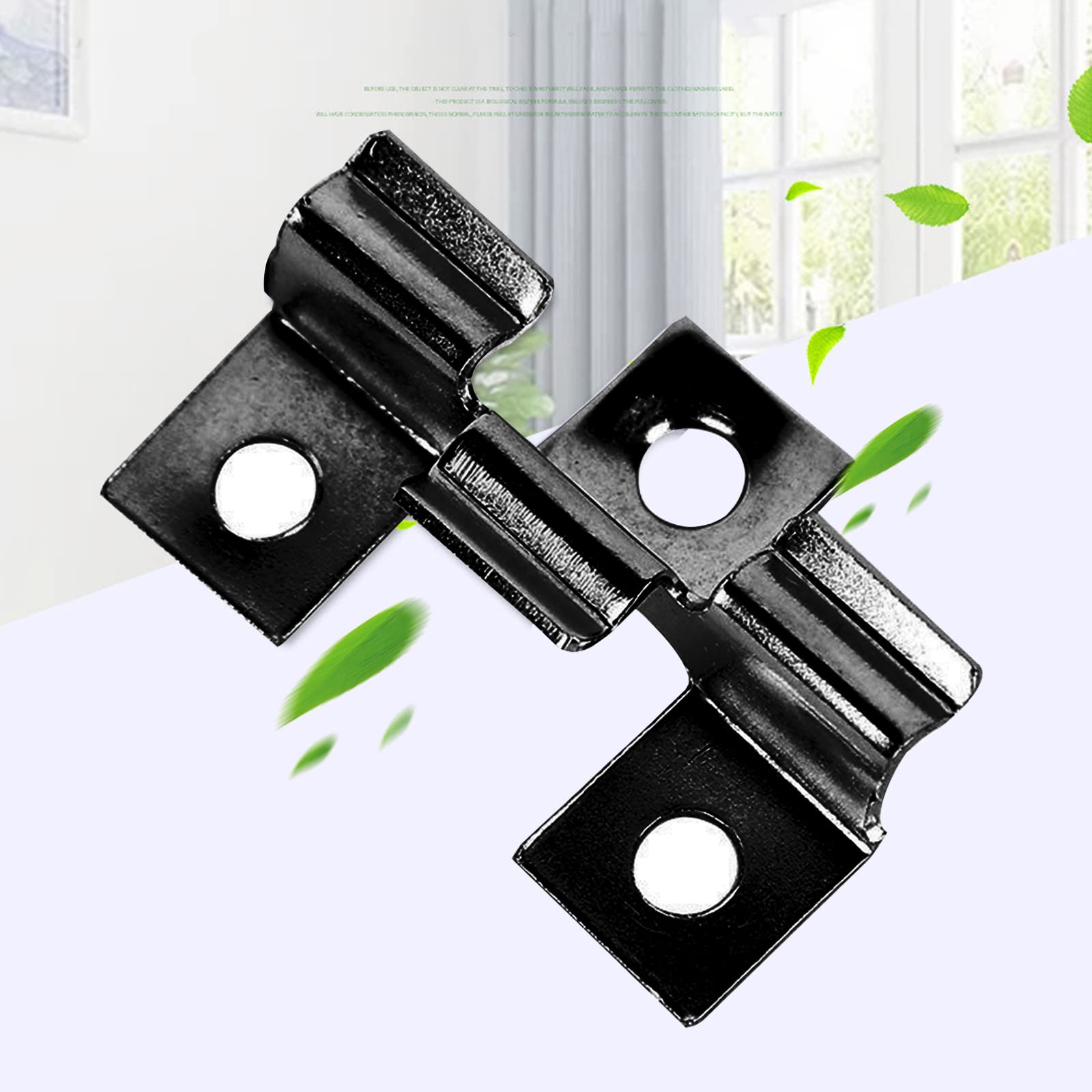 100Pcs Composite Decking Clips, Hidden Fixing Fasteners Metal Clips - Anticorrosive Decorative Fixings (Black, 7mm)