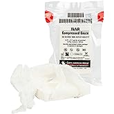North American Rescue Compressed Gauze (Rolled) NAR Compact Crinkle Cotton Gauze Compression Bandage for Wounds, Injuries (30-0052)