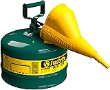 Justrite 2.5 Gallon Type I Green Safety Can for Oil