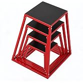 ActiveTrail Adjustable Steel Plyometric Box Set &ndash; 12/18/24/30 Inch Stackable Step Platform for Home Gym Workouts &ndash; Non-Slip Design for Box Jumps, Step Ups &amp; Full-Body Training