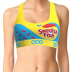 Odd Sox, Swedish Fish, Women's Sports Bra, Fun