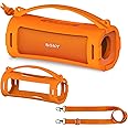 Silicone Cover Case for Sony ULT Field 1 Elextronics Ultra Portable Wireless Bluetooth Speaker, Protective Stand Holder for Sony ULT Field 1 Speaker Accessories (Case only) (Orange)
