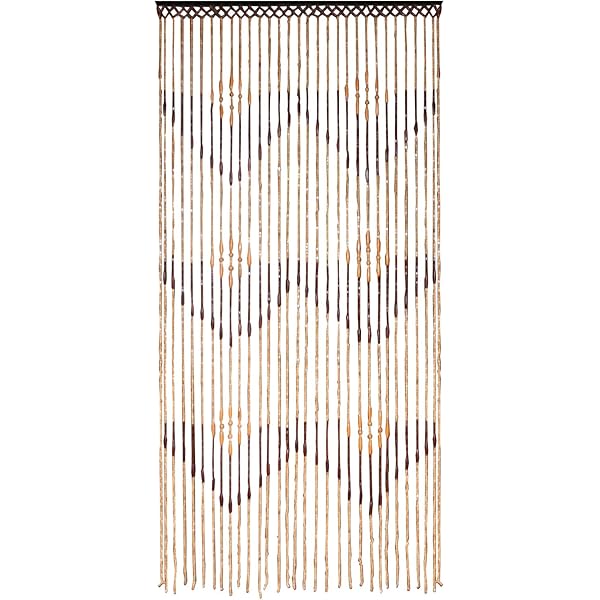Jvl Provence Hanging Wooden Beaded Door Curtain Screen 90 X 180