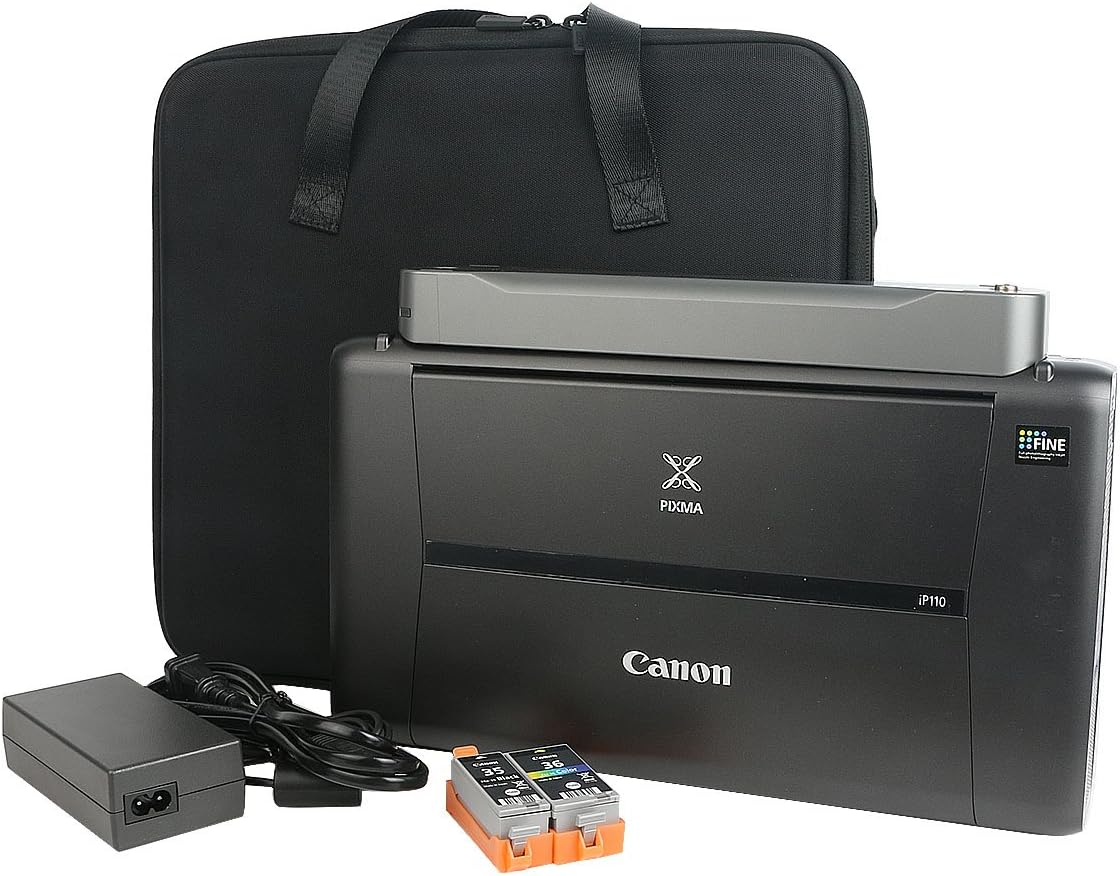 co2CREA Hard Travel Carrying Case with shoulder strap for Canon PIXMA TR160 / TR150 / iP110 Wireless Portable Inkjet Printer, Case only - Image 4