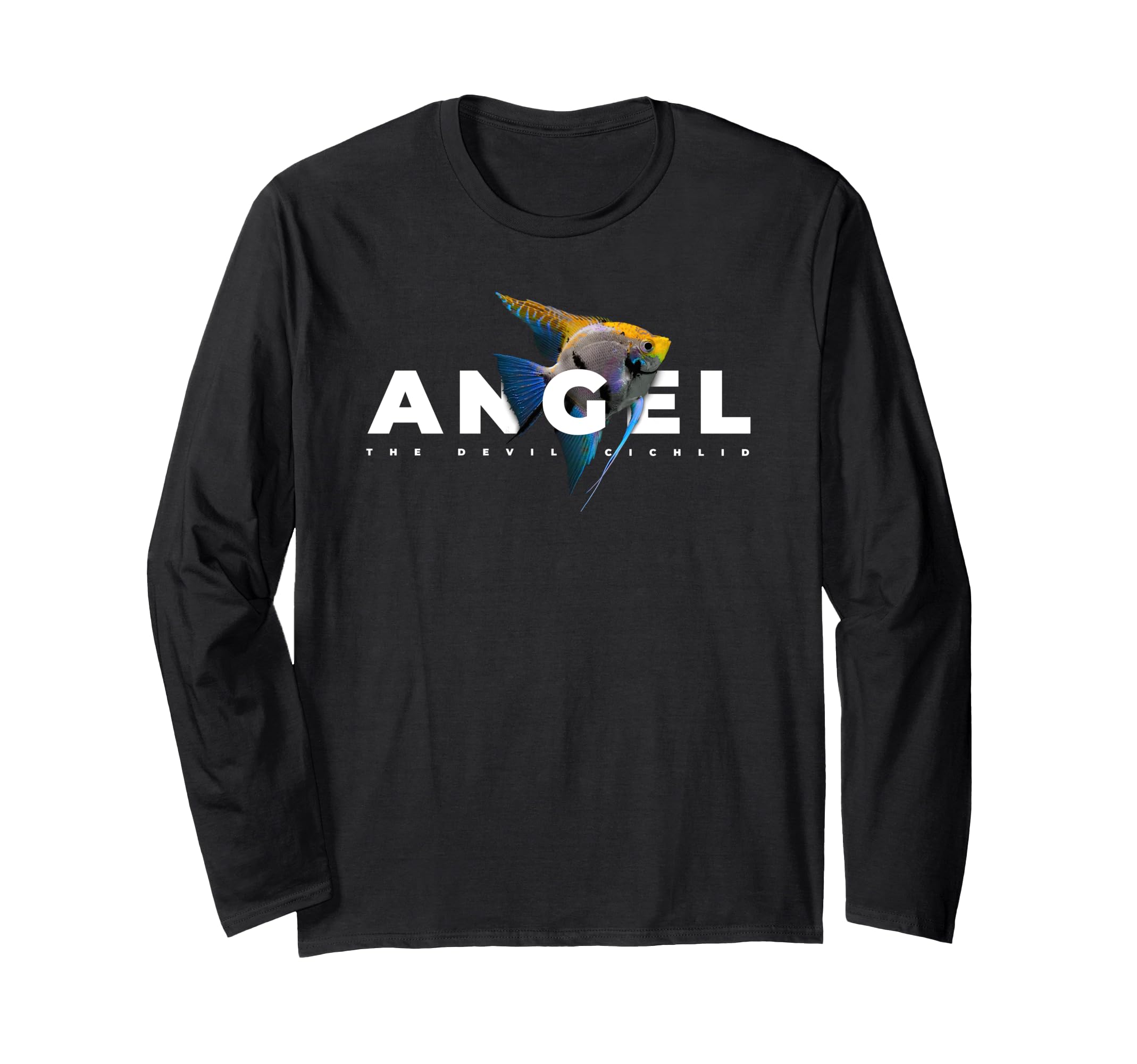 Angelfish Cichlid Aquarium Fish Long Sleeve T-Shirt