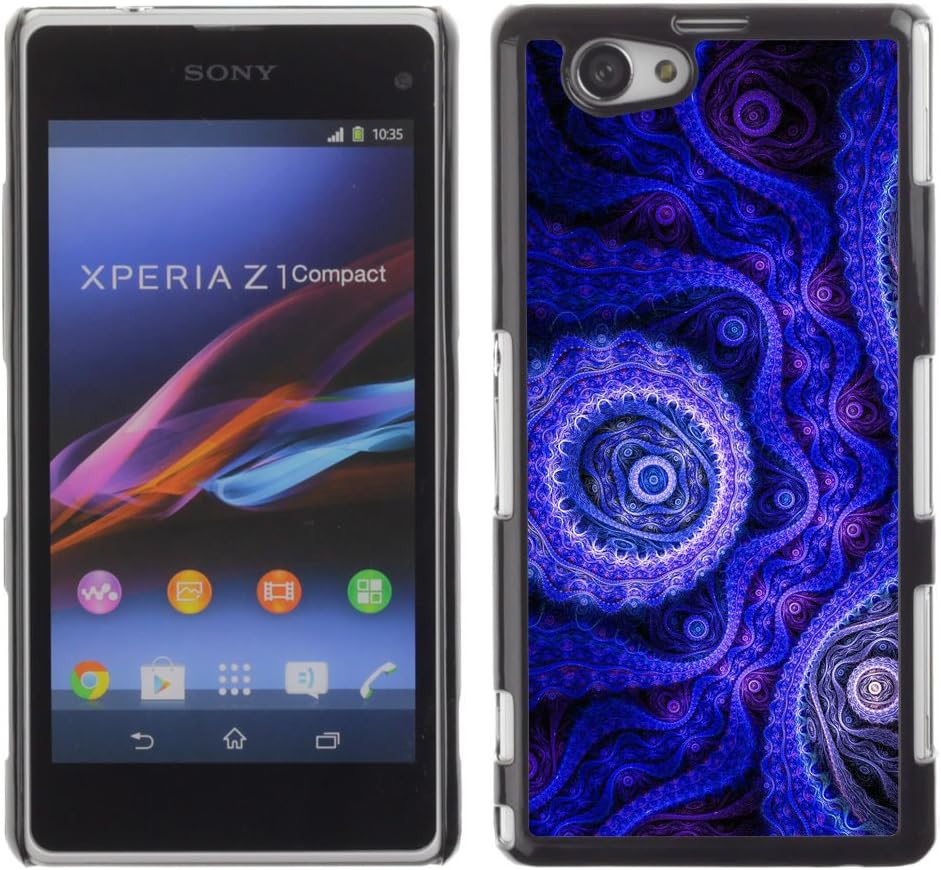 Koko Case Sony Xperia Z1 Compact D5503 Wallpaper Blue Purple Drawing Art Design Slim Black Plastic Case Cover Shell Armor Amazon Co Uk Electronics