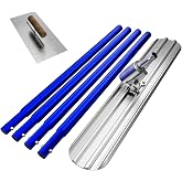 Bull Float Concrete Tools, 48"&times;8" Magnesium Aluminum Alloy Concrete Float | 4 Combinable Handles, Trowel, Concrete Bull Float Kit for Concrete Finishing