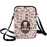 BWWKTOP Clown Crossbody Bag Horror Movie Gift Horror Clown Shoulder Bag 1890s Carnival Clown Merch