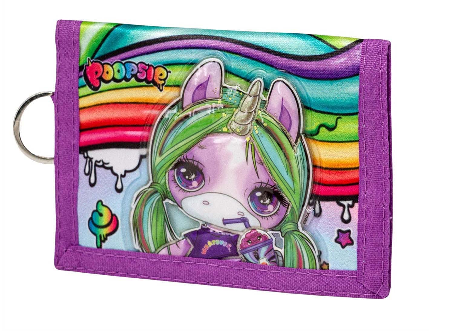 Poopsie Slime Surprise Rainbow-Velcro Wallet, Multicolour, 21.5 x 9 cm