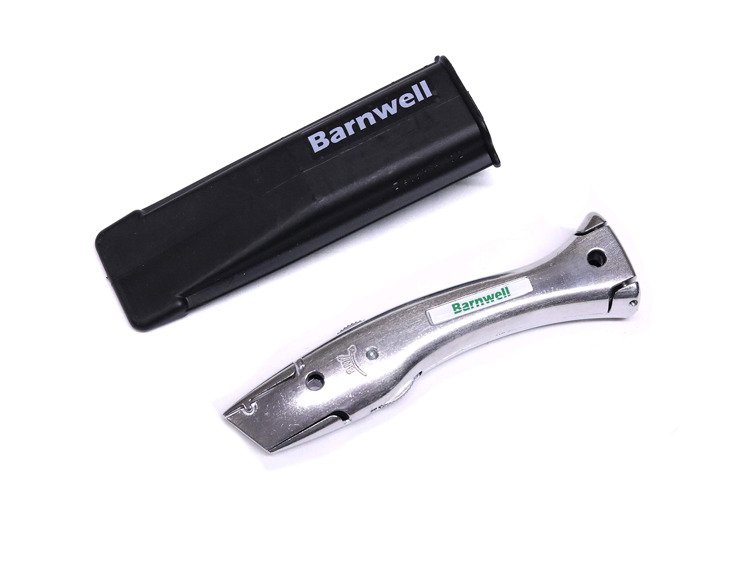 Barnwell Silver Dolphin Delphin Carpet Fitters Work Trimming Fixed Knife and Holster NO Blades