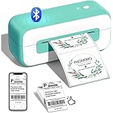 Phomemo Label Printer- Shipping Label Printer 4x6 for Small Business/Shipping Packages/Office/Home, for Amazon, Ebay, Shopify, Etsy, UPS, FedEx-Green
