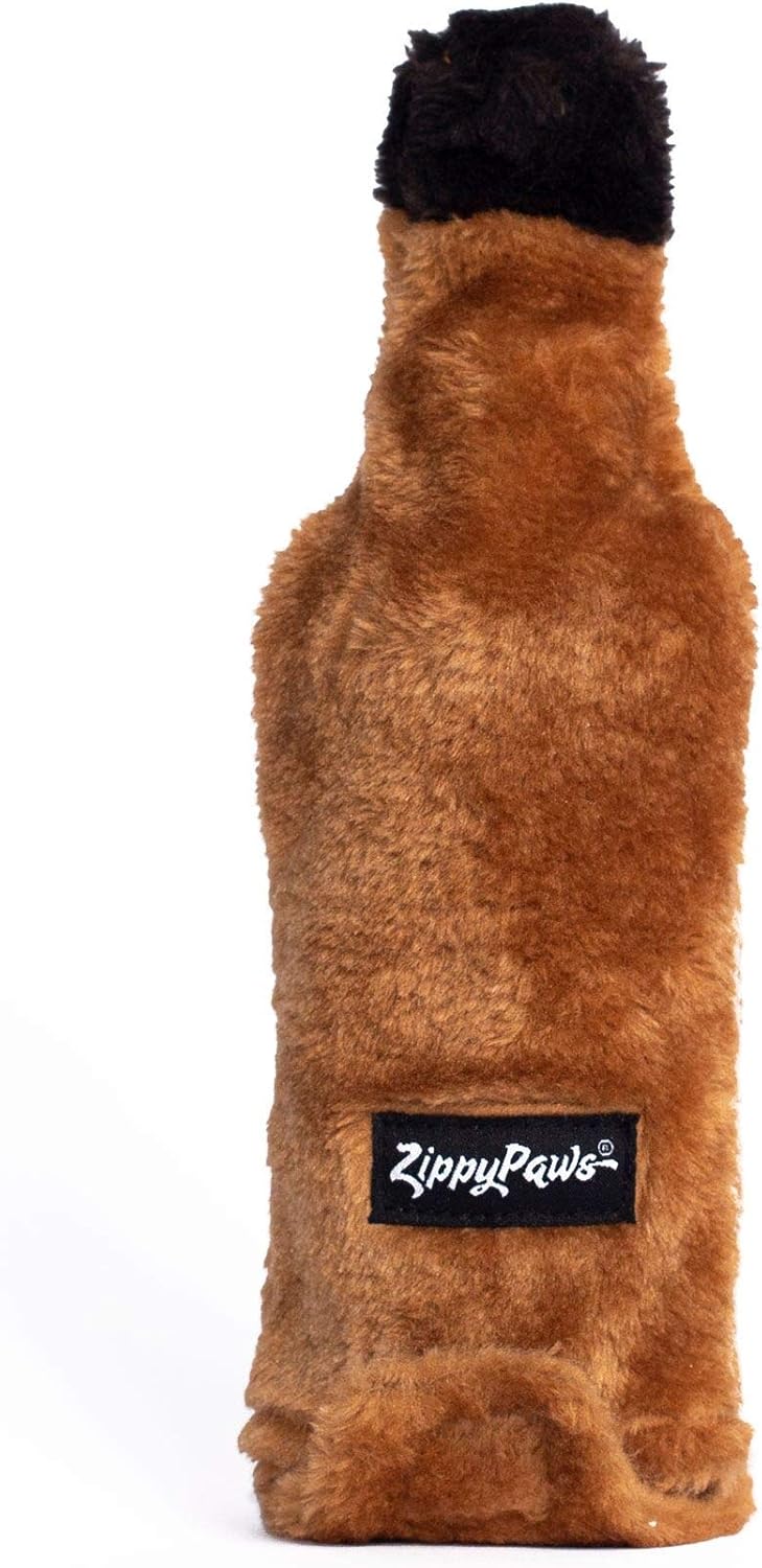 ZippyPaws - Happy Hour Crusherz Drink Themed Crunchy Water Bottle Dog Toy - Whiskey, Multicolours - Image 3
