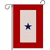 Military Service Garden Flag One Blue Star Army Navy Marine Corps USA Family Memorial Day Veterans Day 4th of July Decoration for Outdoor Lawn Yard Decor 12.5×18''