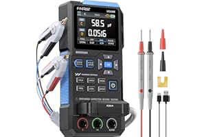 FNIRSI LC1020E 100kHz LCR Meter, 19,999 Counts Resistor Inductor Capacitor Tester, Auto Component Detect, Measures ESR/Q/D/θ/X, 2.8” Color TFT, Dual Parameter Display, Sorting & Open/Short Calibration