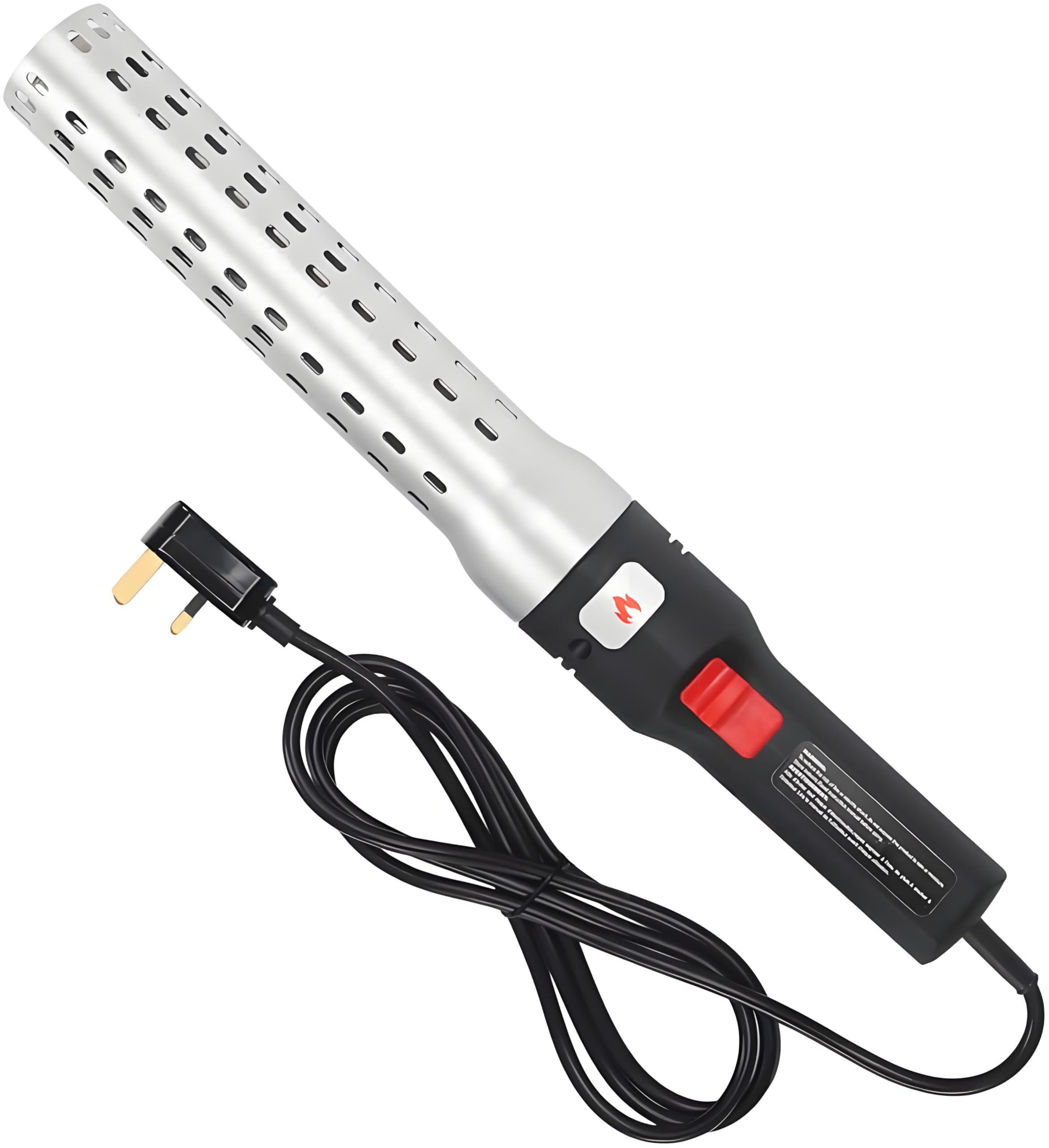 ipalmay Fast Electric Fire Starter,Lump Charcoal Starter,Barbeque & Stove Lighter, 2000W Rapid Heating Air Ignites Charcoal in 60 Seconds, (Silver White)