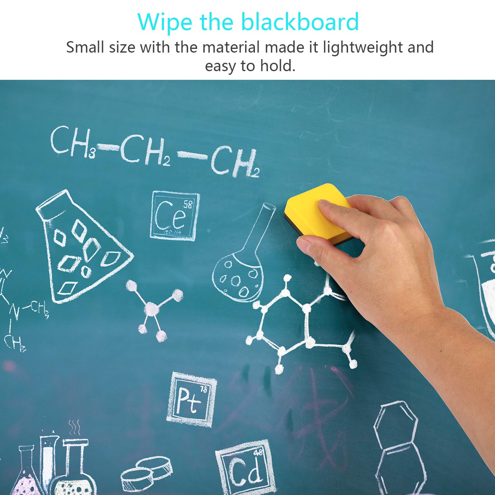 Dry Erase Eraser,LANMOK 36pcs Square Whiteboard Erasers Magnetic Erase with 12pcs Magnet Buttons for Kids Teachers Home Classroom Office