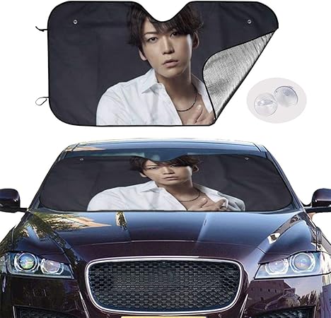 Amazon 亀梨和也 亀ちゃん 3 車カバー 防水雪対策 99 紫外線 普通車 軽自動車 Suvに適用 取り付けが簡単 折り畳み式 軽量の日除け 夏冬兼用 プライバシー保護 車中泊 仮眠 盗難防止 吸盤4個付き カー用品 車用 サンシェード 70 130cm サンシェード 車 バイク