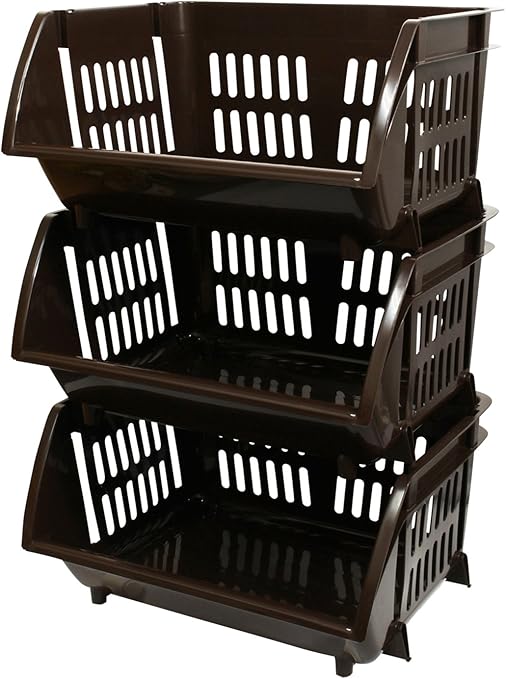 Amazon 平和工業 積み重ねバスケット 3段 ブラウン ランドリー収納 オンライン通販