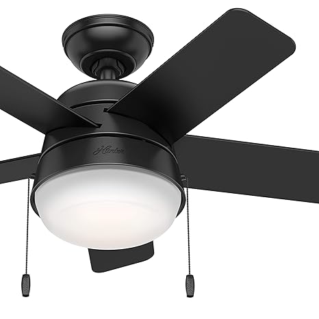 Hunter Fan 36 Inch Contemporary Matte Black Indoor Ceiling Fan