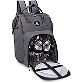 ALLCAMP Picnic Backpack for 2 Person - Insulated Cooler Bag with W/Fleece Blanket, Plates and Cutlery Set, for Family Outings, Couple Gifts