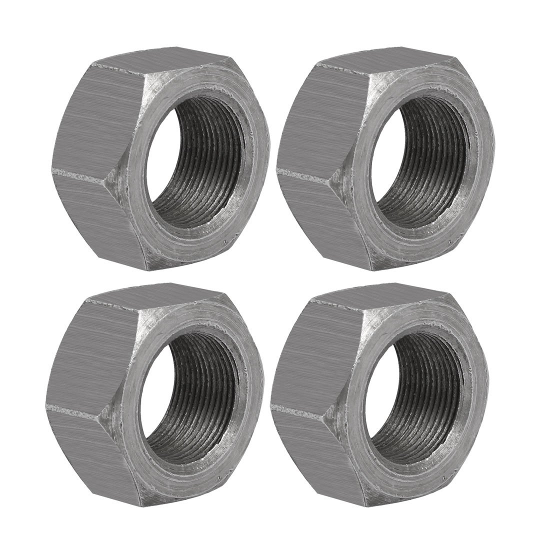 sourcingmap 4pcs M27 x 1.5mm Pitch Metric Fine Thread Carbon Steel Left Hand Hex Nut