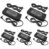 Facmogu 5 Pack 12V 10A Power Supply, 120W AC to DC Adapter Converter | Reliable Power | For LED Strip CCTV Camera Router Audio Amp 3D Printer | Stable Voltage | Short Circuit Protection