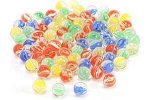 CHUKEMAOYI 400 pcs Color Mixing Glass Marbles ,9/16 inch Bulk for Kids Marble Games,DIY and Home Decoration